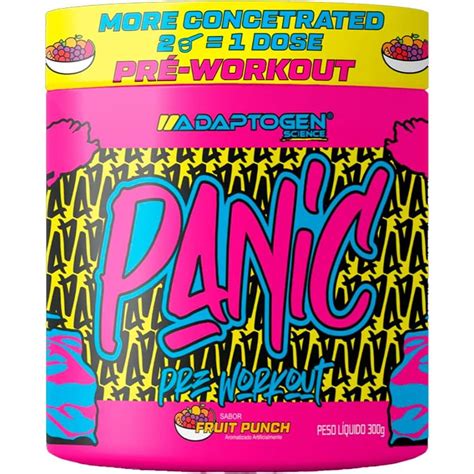 Pré treino Creatina Panic Adaptogen 300g e 150g MAIS CONCENTRADO