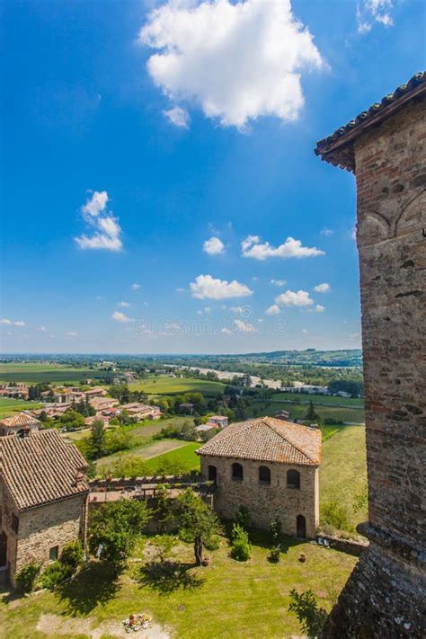 Torrechiara Castle In The Province Of Parma Emilia Romagna Italy Stock