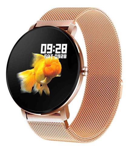 Relógio Pulso Inteligente K9 Pro Senbono Smartwatch Dourado