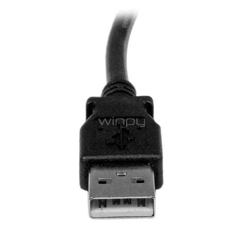 Cable Adaptador USB 2m Para Impresora Acodado 1x USB A Macho 1x USB