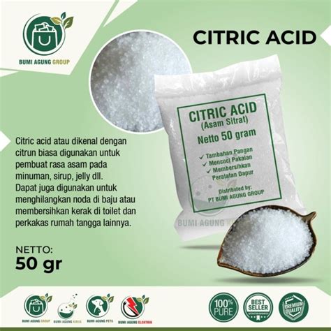 Jual Citric Acid Gram Citrun Sitrun Sitrik Asam Sitrat G G