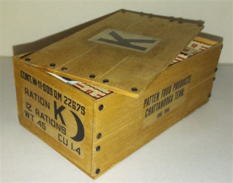 1:6 scale WWII US Wooden K Ration Crate and Lid (ON BACK ORDER) | ONE SIXTH SCALE KING!