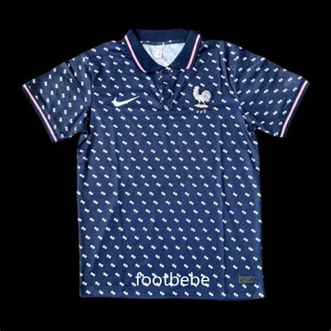 Maillot France Polo Bleu Point Blanc Footbebe