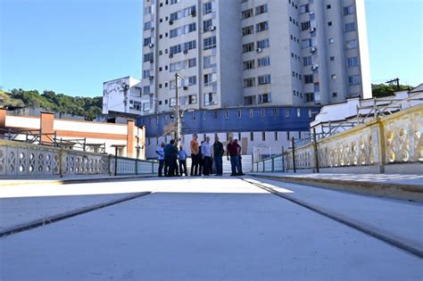 Restauração do viaduto Caramuru entra em reta final Centro de Vitória