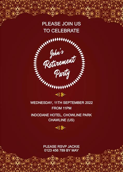 Retirement Party Card - Create Your Own Custom Invitation Online