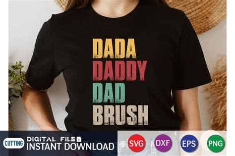 Dada Daddy Dad Brush Svg By Funnysvgcrafts Thehungryjpeg