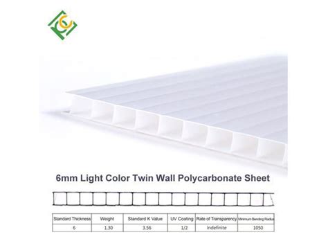 China Custom 6mm White Twin Wall Polycarbonato Fornecedores