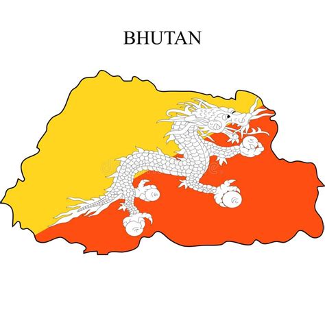 Bhutan Map Vector Illustration Stock Vector Illustration Of Asia