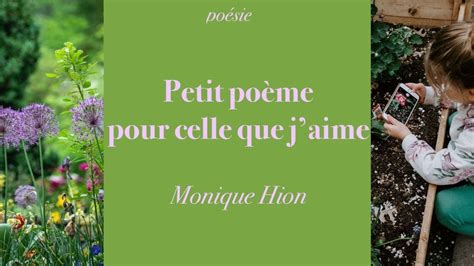 Po Sie Petit Po Me Pour Celle Que J Aime Monique Hion French