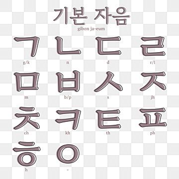 Korean Alphabet Vector Design Images Korean Alphabet Hangeul