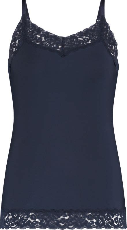 Ten Cate Secrets Dames Spaghetti Top Met Kant Dark Navy 2140 Voordelig