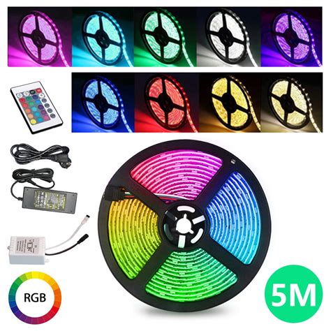 5M Bande LED Bande Ruban LED RGB 5050 SMD Bande LED 60 LEDs Bande