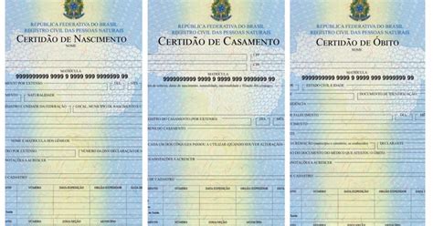 Certidões De Nascimento Casamento E óbito Mudam A Partir Desta Terça