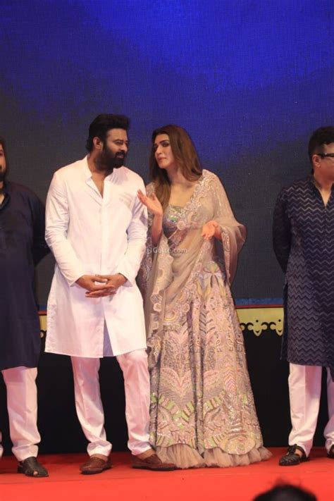 Pics Prabhas Kriti Duo Look Cute At Adipurush Teaser Launch