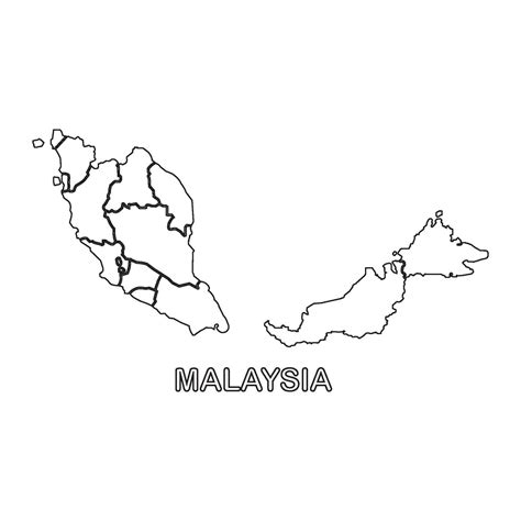 Malaysia map icon vector 25255857 Vector Art at Vecteezy