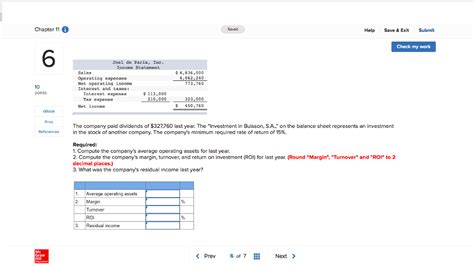 Solved Chapter 11 6 Saved Help Save And Exit Submit Check My