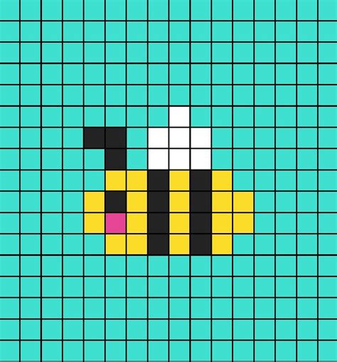 Bee Pixel Art Pixel Art Easy Pixel Art Pixel Art Pattern