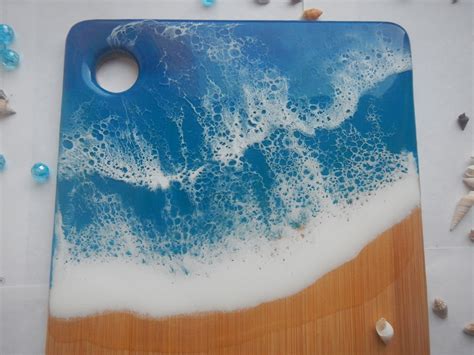 Resin Cutting Board Ocean Epoxy Board Cutting Ocean Wave Etsy