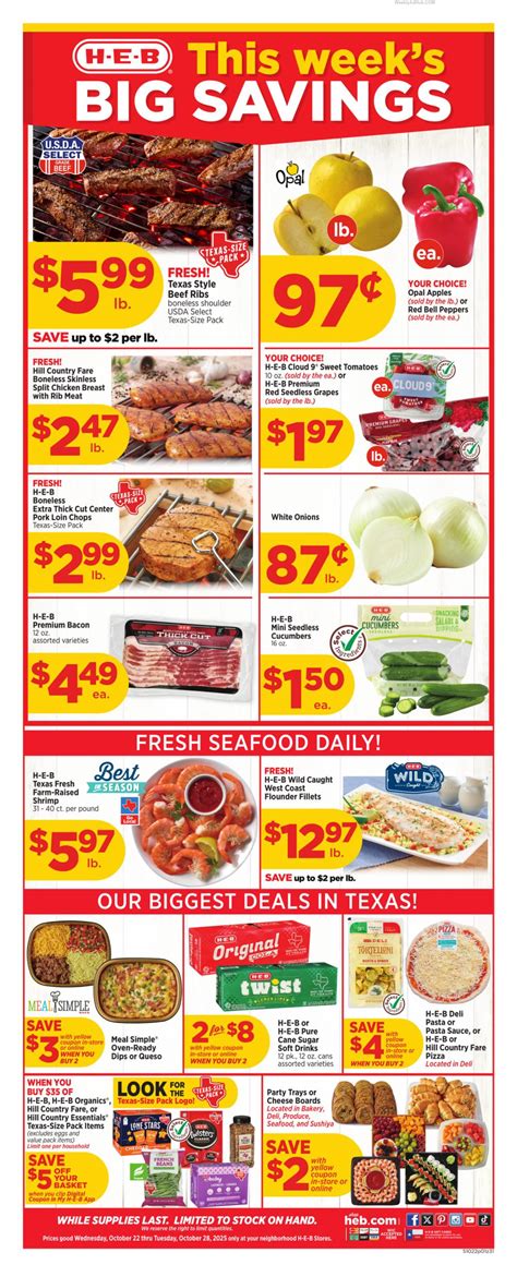 HEB Weekly Ad Next Week (10/29/25 - 11/4/25) Preview