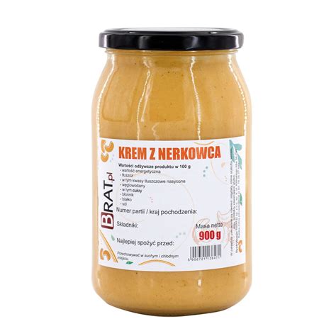 Naturalny Krem Z Prażonych Orzechów Nerkowca 900G Bez Dodatków Brat