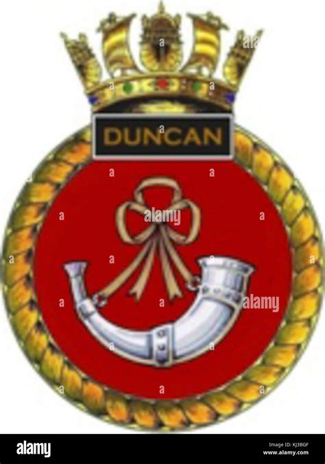 HMS Duncan crest Stock Photo - Alamy