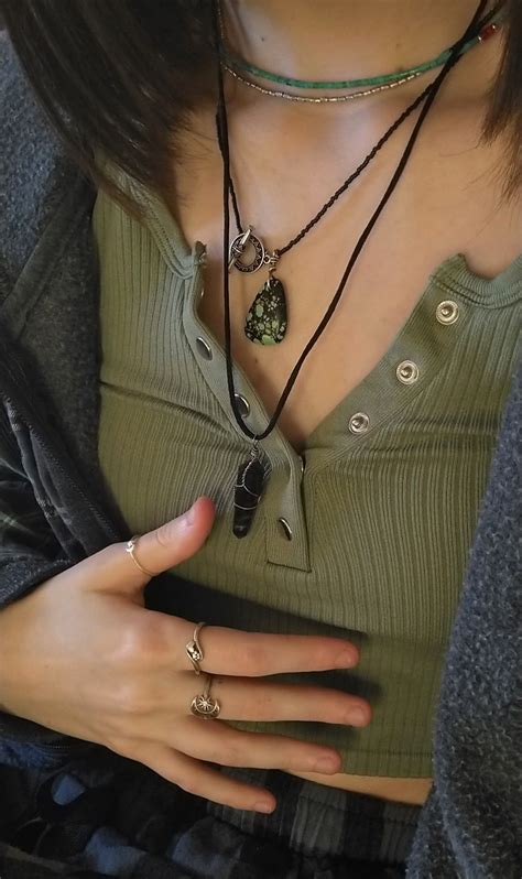 Pin By Emma Rea On Bling Bling In Grunge Jewelry Outfit