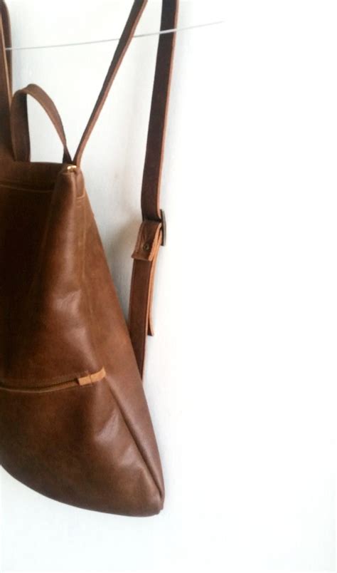 Leather Backpack Brown Leather Laptop Bag Unisex Bag - Etsy