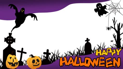 Halloween Spooky Pumpkin Border, Halloween, Pumpkin, Frame PNG ...