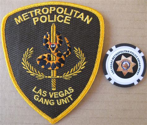 Las Vegas Metropolitan Police Gang Unit Patch W Lvmpd Chip Collector