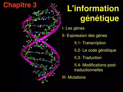 Ppt I Les G Nes Ii Expression Des G Nes Ii Transcription Ii