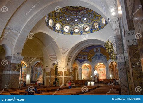 Interior Views of the Basilica Sanctuary of Our Lady of Lourdes ...