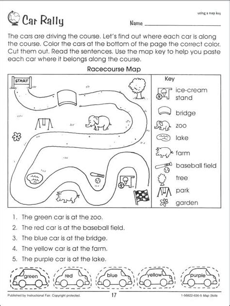 Reading A Map Worksheet Kindergarten