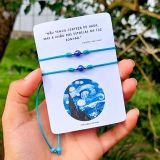 Pulseira Van Gogh Noite Estrelada Amizade Casal Shopee Brasil