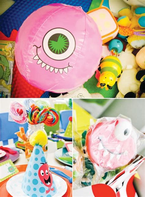 Colorful & Modern Little Monster Birthday Party // Hostess with the ...