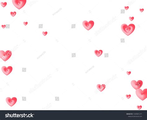 Pink Hearts Flying Banner Backdrop Romantic Stock Vector Royalty Free