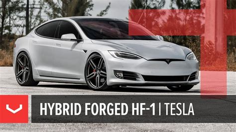 Vossen Hybrid Forged Hf 1 Wheel Tesla Model S Tinted Matte Gunmetal