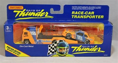 1990 Matchbox Days Of Thunder Race Car Transports NASCAR 1 64 For Sale