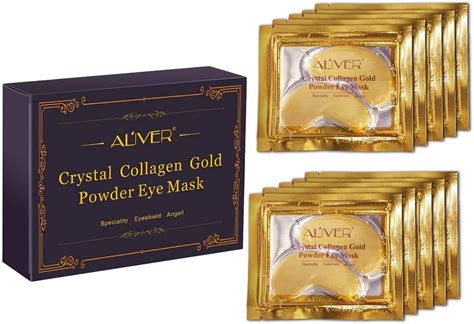 Aliver New Crystal Maschera Per Occhi Alla Polvere Di Oro Da K E