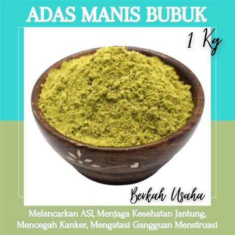 Jual ADAS MANIS BUBUK ADAS PULOSARI SERBUK FENNEL POWDER 1 KG MENJAGA