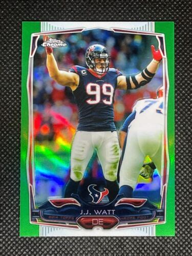 Topps Chrome Green Refractor J J Watt For Sale Online Ebay