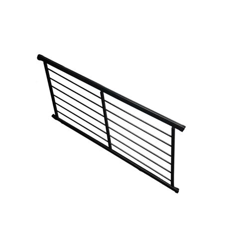 Weatherables Georgetown 36 In H X 72 In W Textured Black Aluminum Rod Stair Railing Kit Cbr