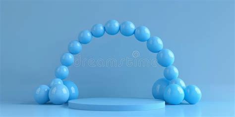 Consider Incorporating A Chic Blue Balloon Arch And Contemporary