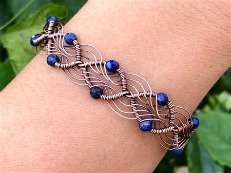 Wirearttutorials Gentle Weave Bracelet Wire Wrap Tutorial Etsy