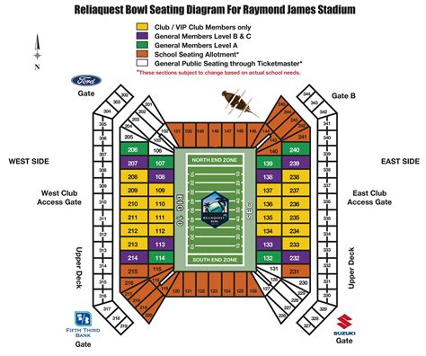 Raymond James Stadium Seating Chart With Seat Numbers And Rows Two