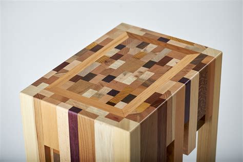 Scrap Wood End Grain End Table - Designable Makes