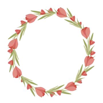 Tulip Flower Wreath Wreath Flower Tulips Png Transparent Clipart