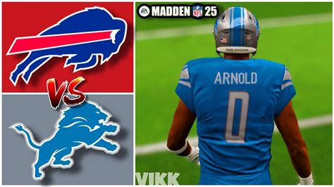 Bills Vs Lions Week 15 Simulation Madden 25 Rosters Youtube