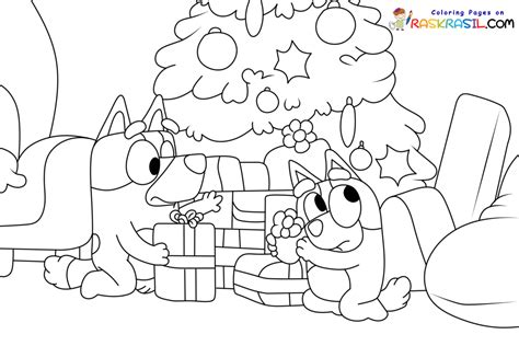 Bluey Christmas Coloring Pages