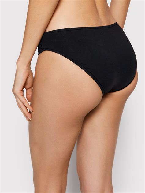 Seafolly Dół od bikini Twist Band 44320 942 Czarny Modivo pl