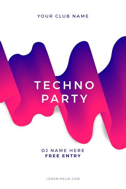 Free Vector Abstract Party Poster